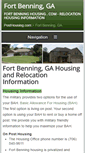 Mobile Screenshot of fortbenninghousing.com
